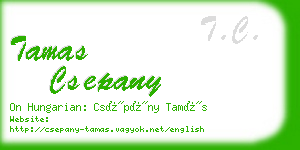 tamas csepany business card